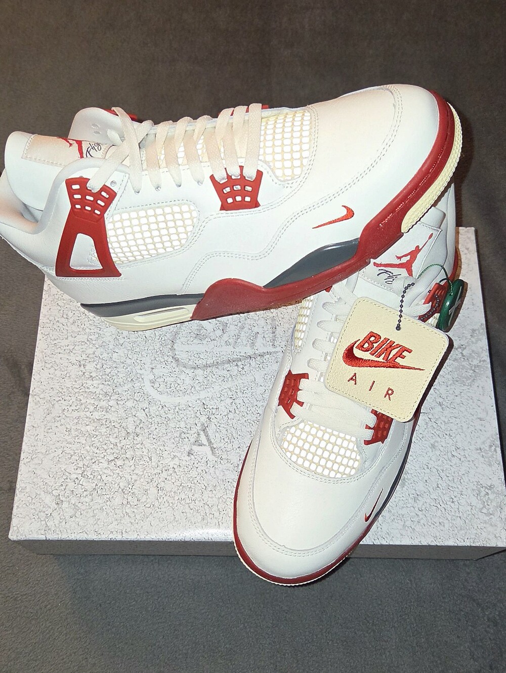 Jordan 4 Nigel Sylvester 'Brick After Brick' IQ 8055-100 Red White Black Size 13